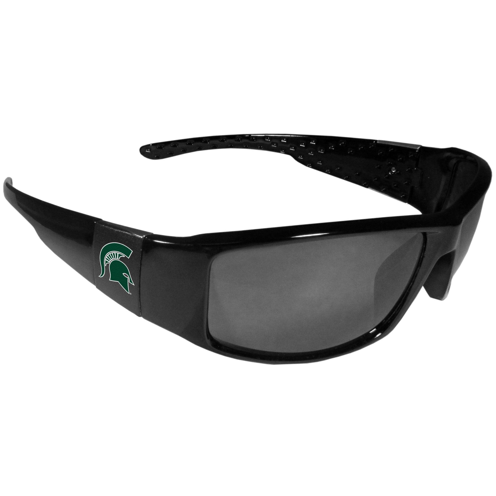 Michigan St. Spartans Black Wrap Sunglasses - Flyclothing LLC