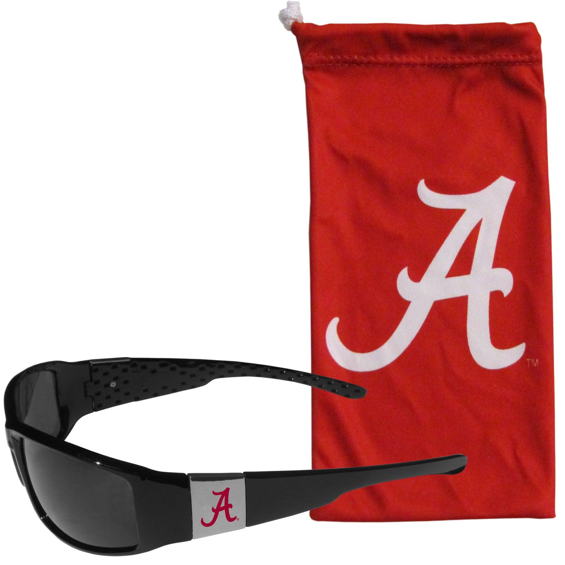 Alabama Crimson Tide Chrome Wrap Sunglasses and Bag - Flyclothing LLC