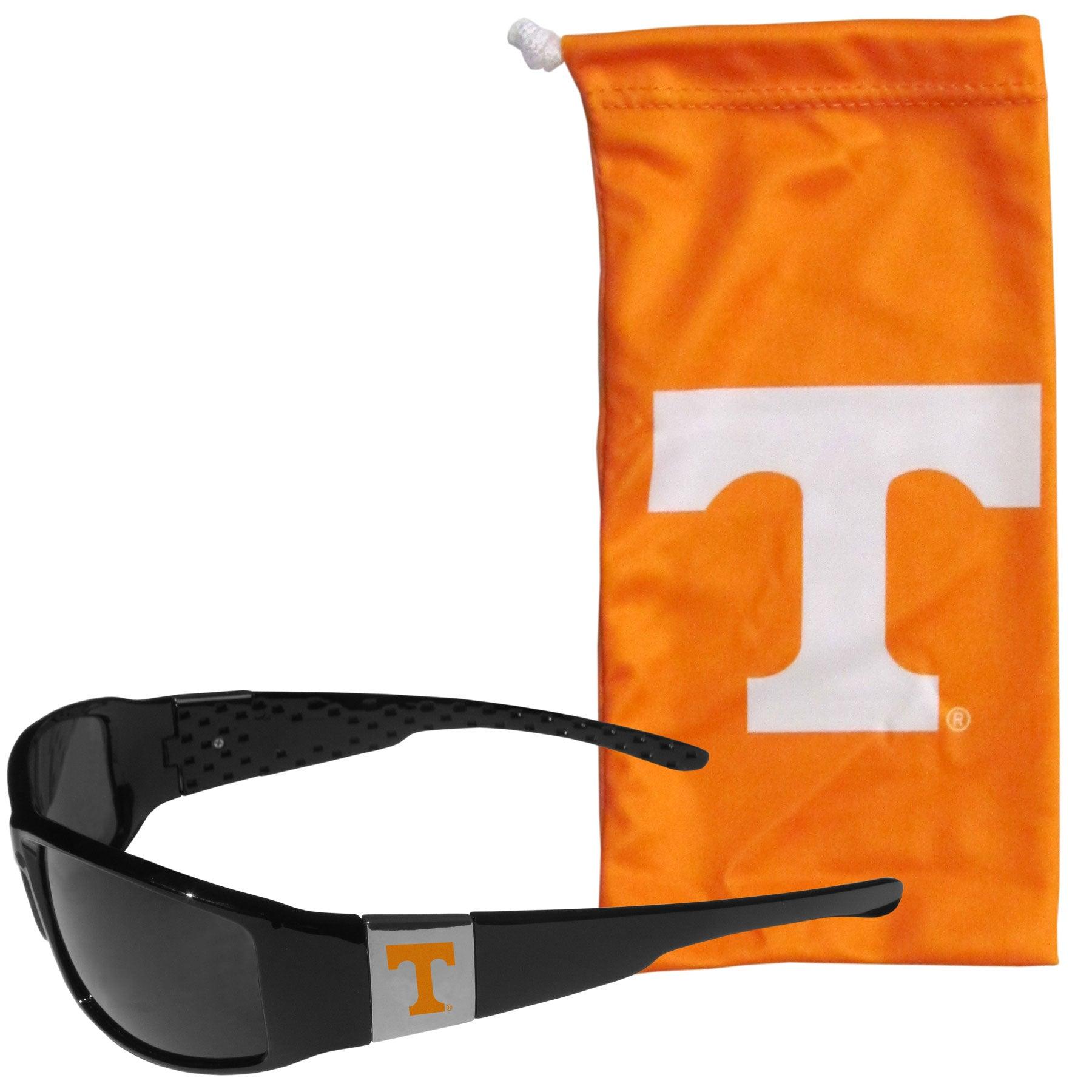 Tennessee Volunteers Chrome Wrap Sunglasses and Bag - Flyclothing LLC