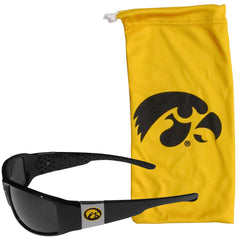 Iowa Hawkeyes Chrome Wrap Sunglasses and Bag - Flyclothing LLC