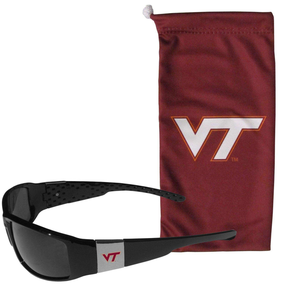 Virginia Tech Hokies Chrome Wrap Sunglasses and Bag - Siskiyou Buckle - Flyclothing LLC