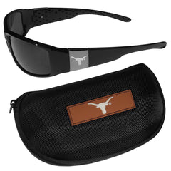 Texas Longhorns Chrome Wrap Sunglasses and Zippered Carrying Case - Flyclothing LLC