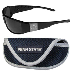 Penn St. Nittany Lions Chrome Wrap Sunglasses and Sport Carrying Case - Flyclothing LLC