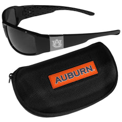 Auburn Tigers Chrome Wrap Sunglasses and Zippered Carrying Case - Flyclothing LLC