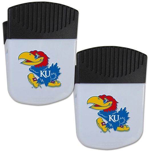 Kansas Jayhawks Chip Clip Magnet with Bottle Opener, 2 pack - Flyclothing LLC