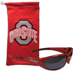 Ohio St. Buckeyes Sunglass and Bag Set - Siskiyou Buckle