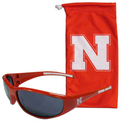 Nebraska Cornhuskers Sunglass and Bag Set - Siskiyou Buckle