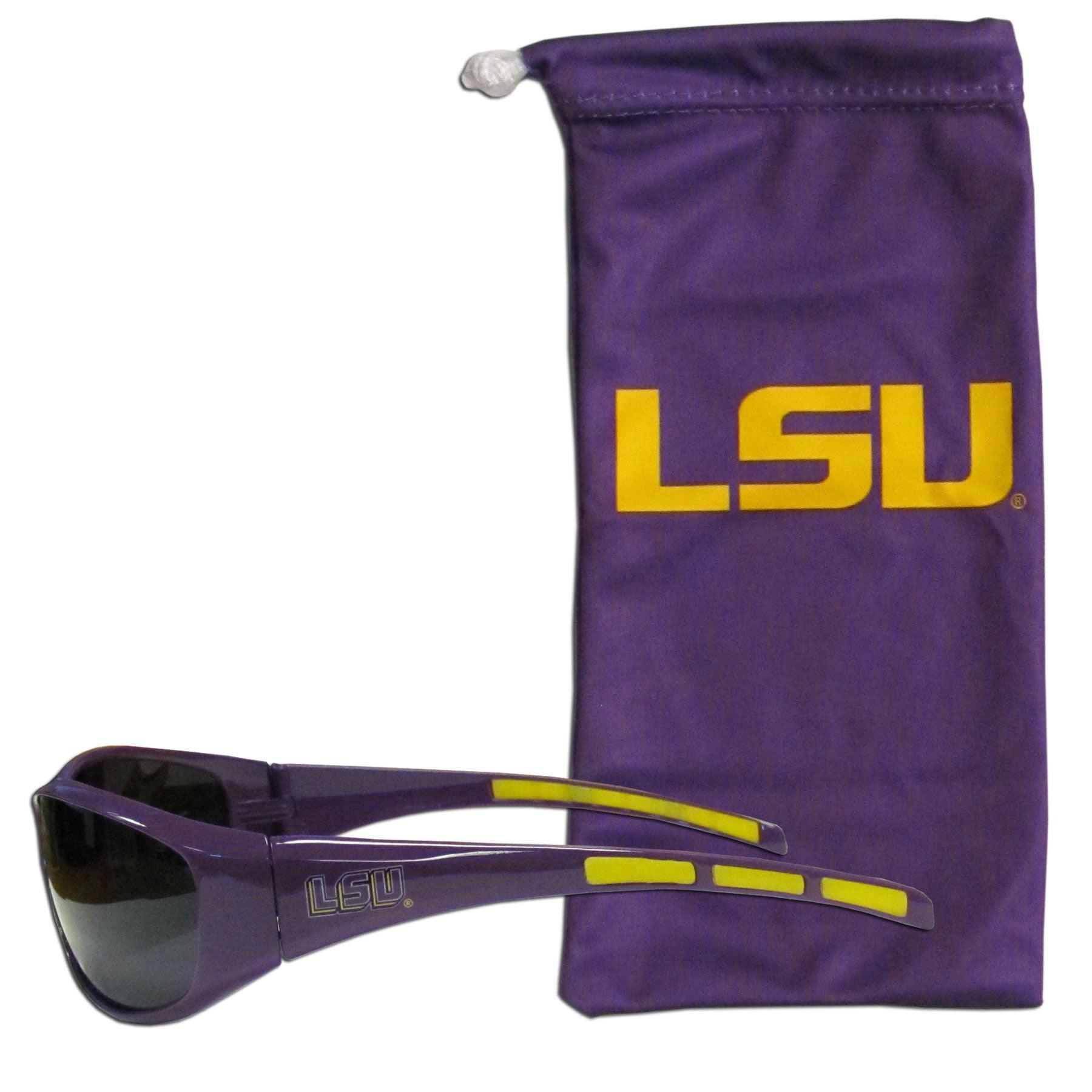 LSU Tigers Sunglass and Bag Set - Flyclothing LLC