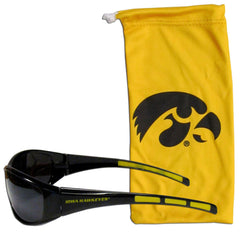 Iowa Hawkeyes Sunglass and Bag Set - Siskiyou Buckle