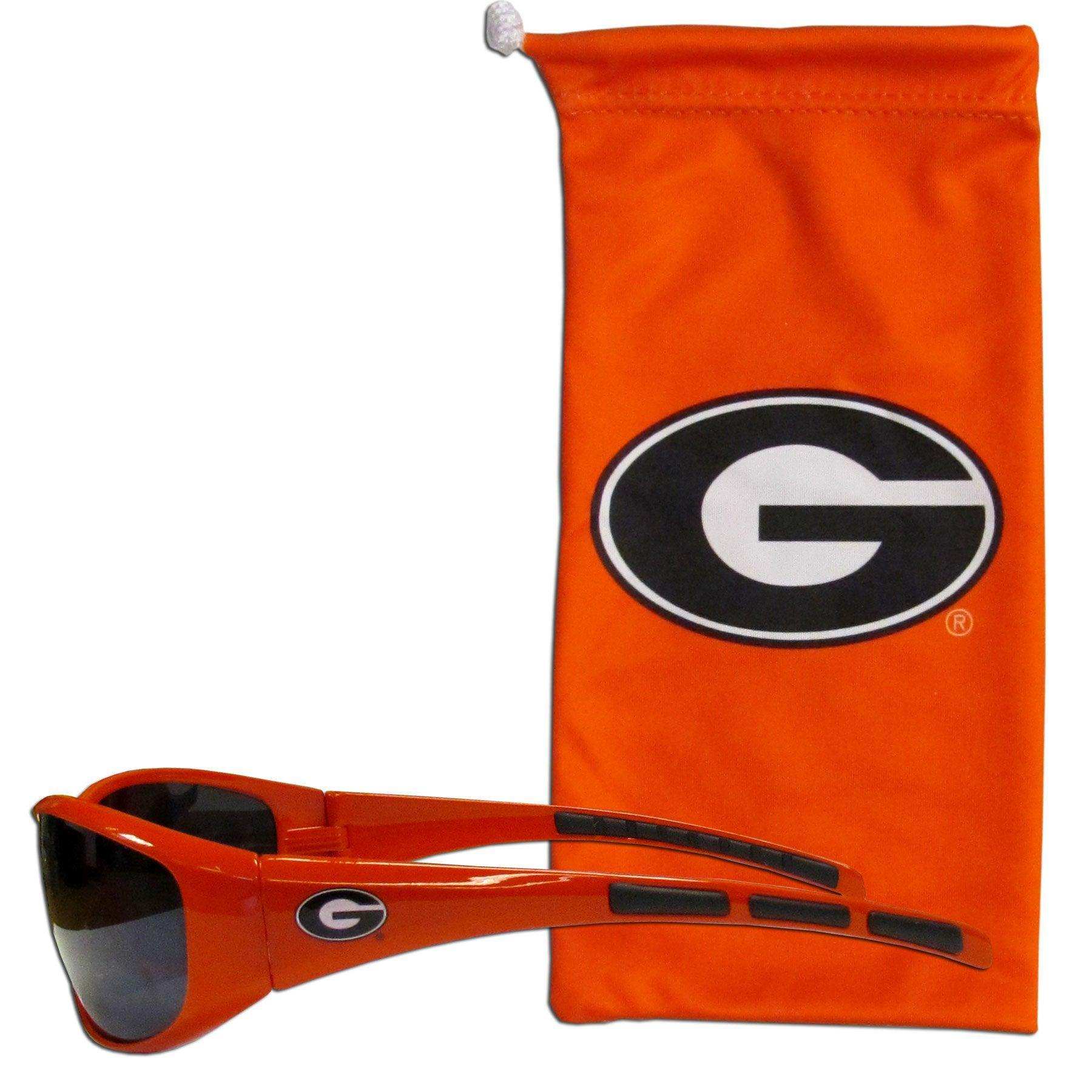 Georgia Bulldogs Sunglass and Bag Set - Siskiyou Buckle - Flyclothing LLC