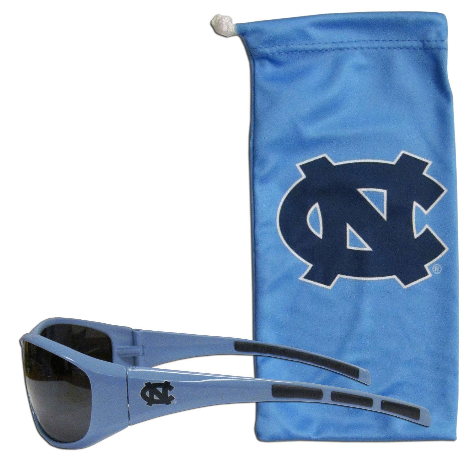 N. Carolina Tar Heels Sunglass and Bag Set - Siskiyou Buckle