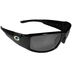 Green Bay Packers Black Wrap Sunglasses - Siskiyou Buckle
