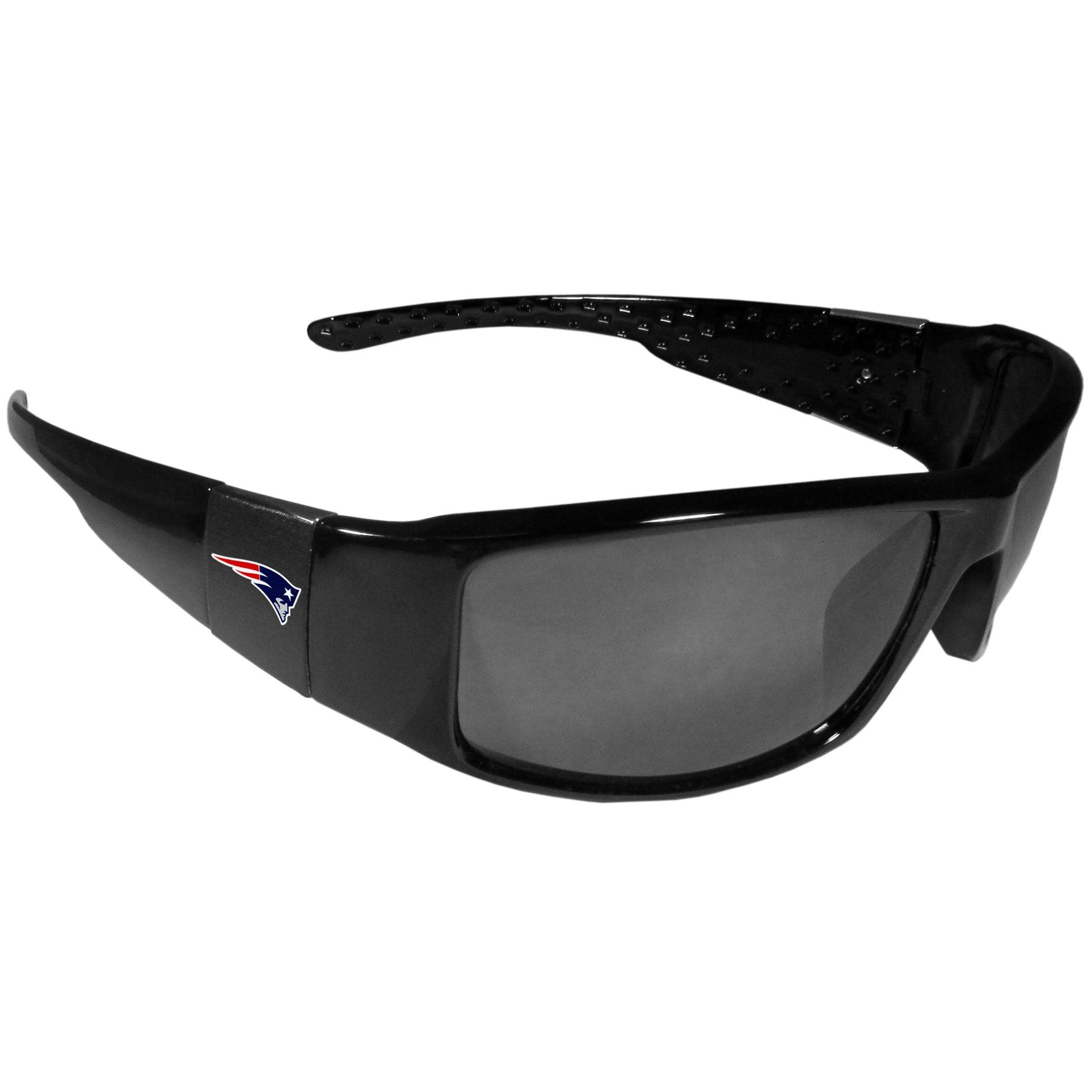 New England Patriots Black Wrap Sunglasses - Flyclothing LLC