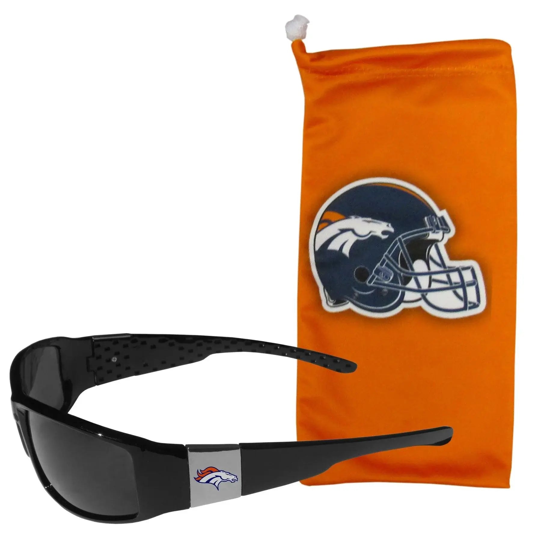 Denver Broncos Chrome Wrap Sunglasses and Bag - Siskiyou Buckle - Flyclothing LLC