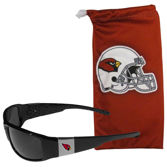 Arizona Cardinals Chrome Wrap Sunglasses and Bag - Flyclothing LLC