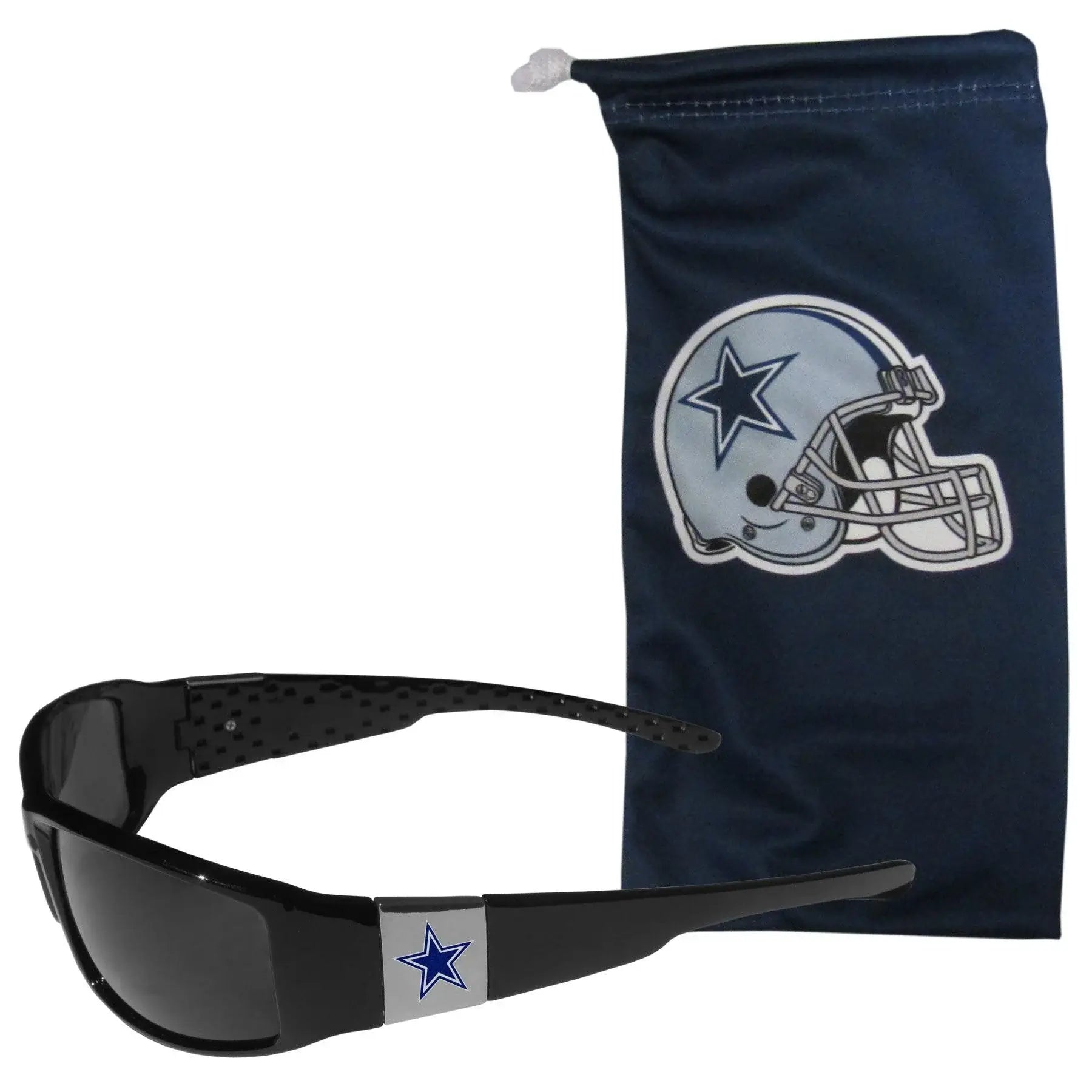 Dallas Cowboys Chrome Wrap Sunglasses and Bag - Siskiyou Buckle - Flyclothing LLC