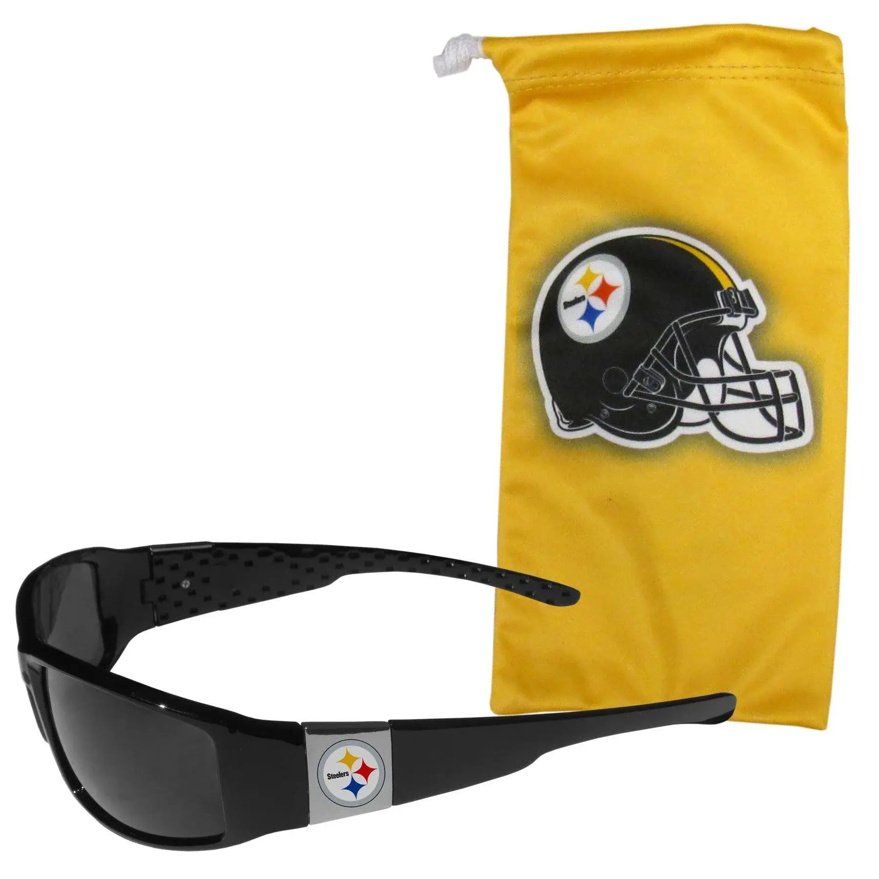 Pittsburgh Steelers Chrome Wrap Sunglasses and Bag - Siskiyou Buckle - Flyclothing LLC