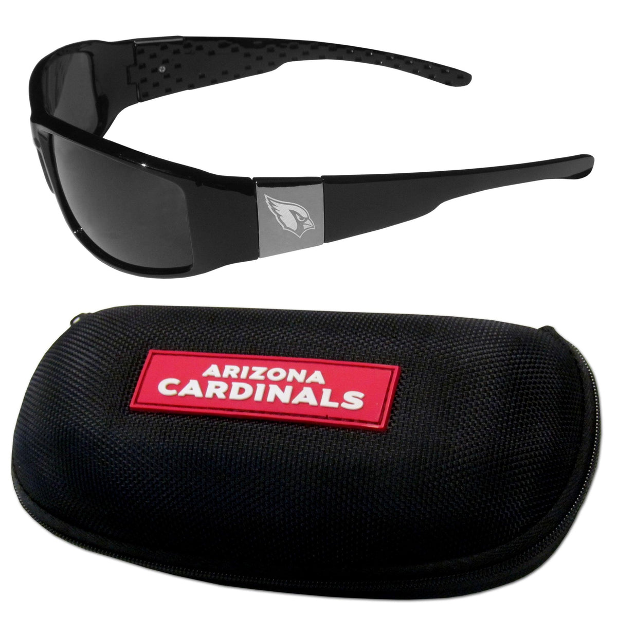 Arizona Cardinals Chrome Wrap Sunglasses and Zippered Carrying Case - Flyclothing LLC