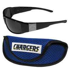 Los Angeles Chargers Chrome Wrap Sunglasses and Sports Case - Flyclothing LLC