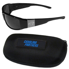 Carolina Panthers Chrome Wrap Sunglasses and Zippered Carrying Case - Flyclothing LLC