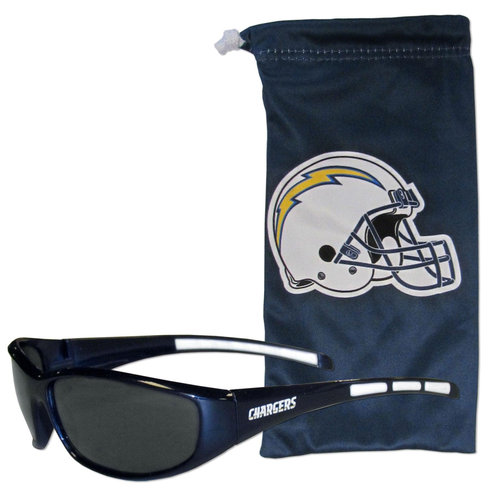 Los Angeles Chargers Sunglass and Bag Set - Flyclothing LLC