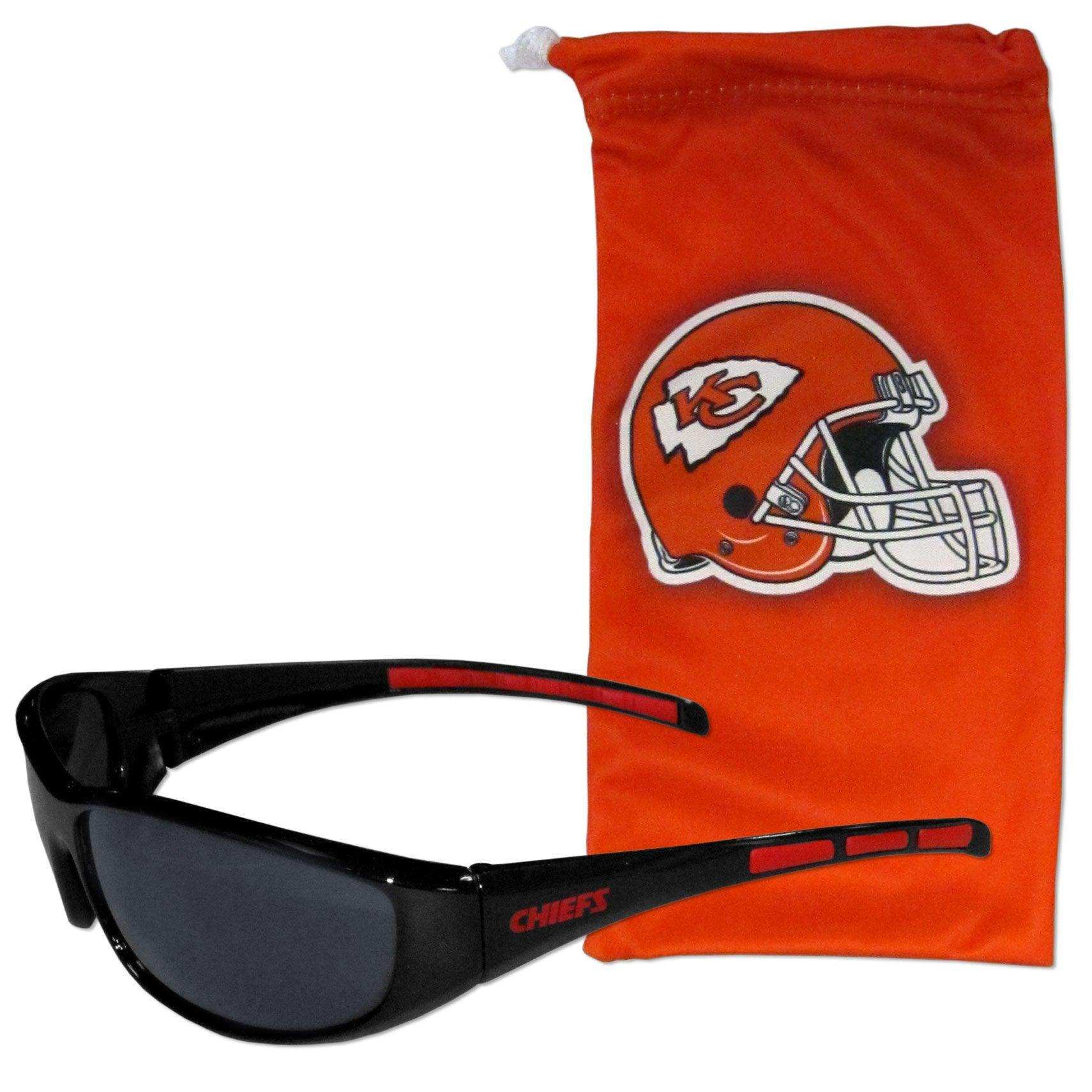 Kansas City Chiefs Sunglass and Bag Set - Kansas City Chiefs - Flyclothing LLC