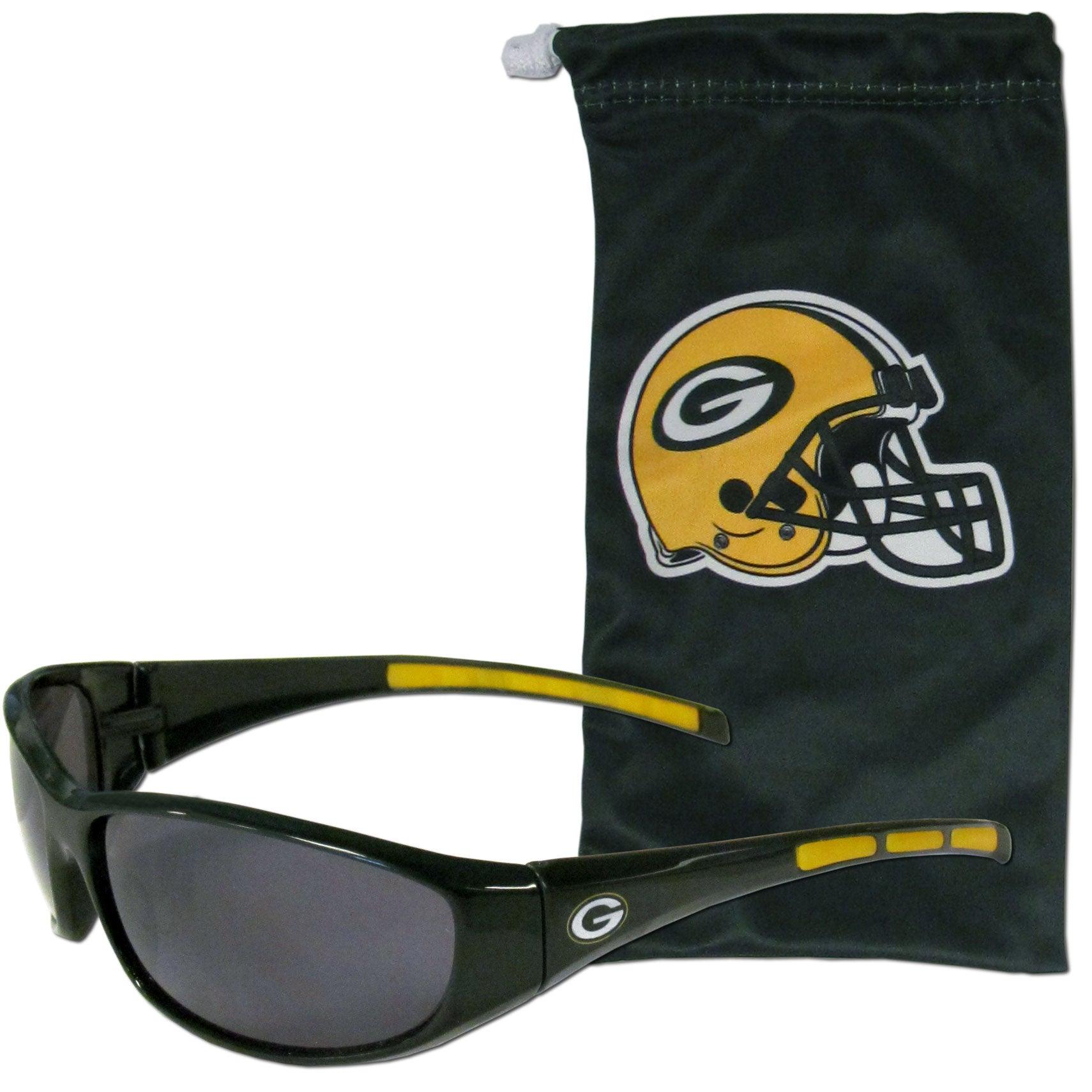 Green Bay Packers Sunglass and Bag Set - Flyclothing LLC