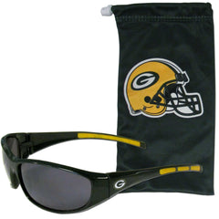 Green Bay Packers Sunglass and Bag Set - Siskiyou Buckle