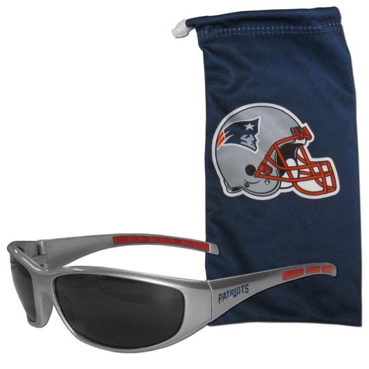 New England Patriots Sunglass and Bag Set - Flyclothing LLC