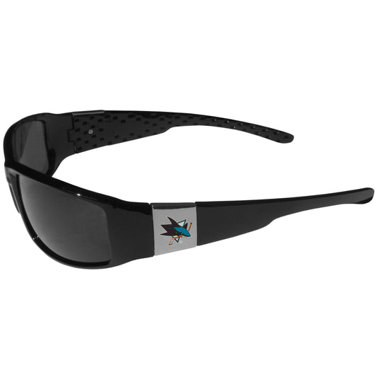 San Jose Sharks® Chrome Wrap Sunglasses - Flyclothing LLC