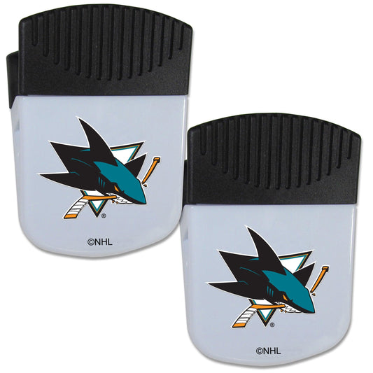San Jose Sharks® Chip Clip Magnet with Bottle Opener, 2 pack - Flyclothing LLC