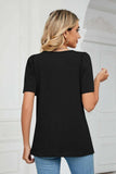 Square Neck Puff Sleeve Tee Shirt - Trendsi - Flyclothing LLC