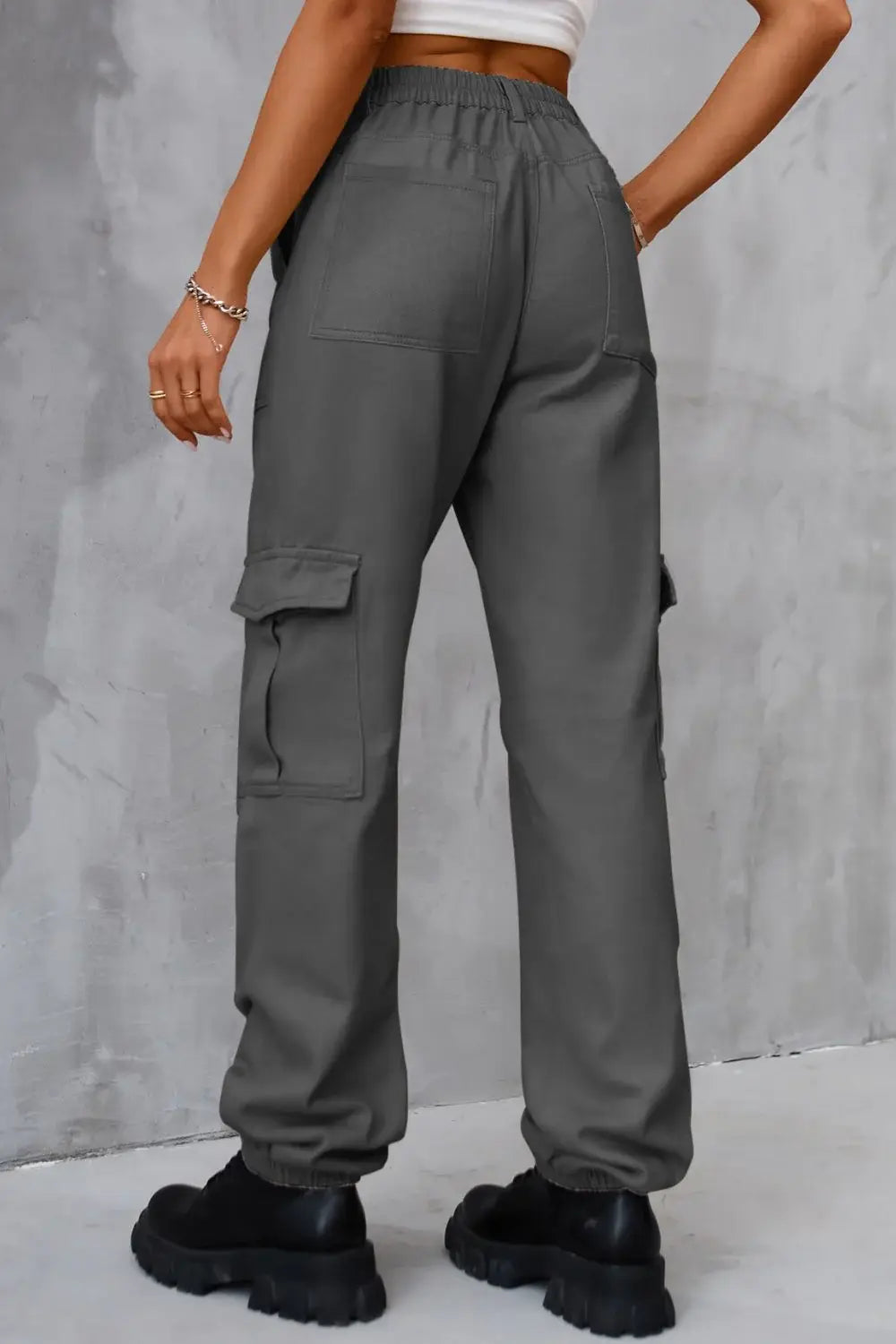 Buttoned High Waist Jeans with Pockets - Trendsi - Flyclothing LLC