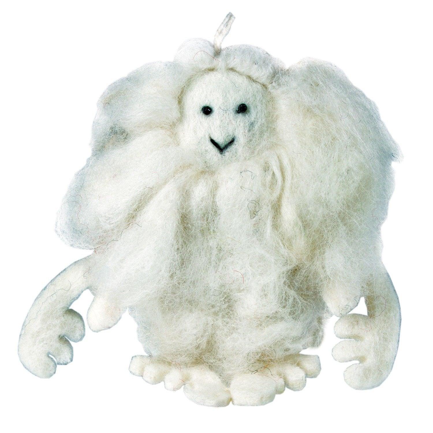 White Felt Yeti Ornament - Wild Woolies (H) - Flyclothing LLC