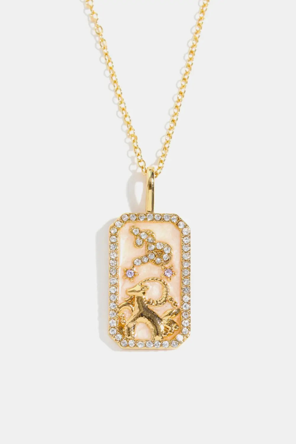 Rhinestone Constellation Pendant Copper Necklace - Trendsi - Flyclothing LLC