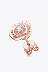 Moissanite Flower 925 Sterling Silver Earrings - Trendsi - Flyclothing LLC