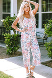 Floral Spaghetti Strap Scoop Neck Jumpsuit - Trendsi - Flyclothing LLC