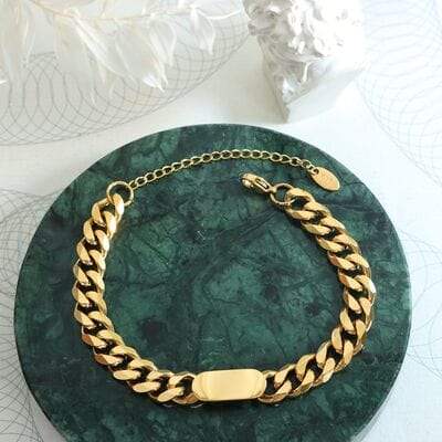 18K Gold-Plated Titanium Steel Bracelet - Trendsi - Flyclothing LLC