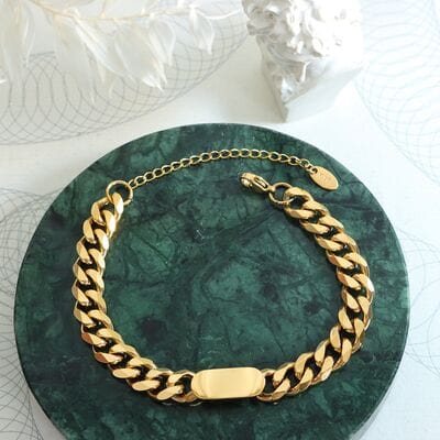 18K Gold-Plated Titanium Steel Bracelet - Trendsi