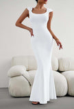 Cap Sleeve Scoop Neck Maxi Dress - Trendsi - Flyclothing LLC