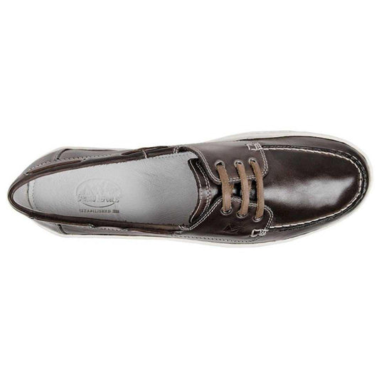 Sandro Moscoloni Men's Leather Boat Shoes Cairo Brown - Flyclothing LLC