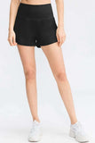 Wide Waistband Sports Shorts with Pockets - Trendsi - Flyclothing LLC