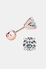 2 Carat Moissanite 925 Sterling Silver Stud Earrings - Trendsi - Flyclothing LLC