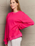Simply Love Full Size Dropped Shoulder Sweatshirt - Trendsi