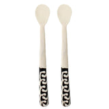 Long Batik Bone Appetizer Spoons, Set of 2 - Jedando