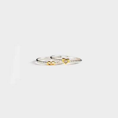 Zircon 925 Sterling Silver Heart Shape Ring - Trendsi - Flyclothing LLC
