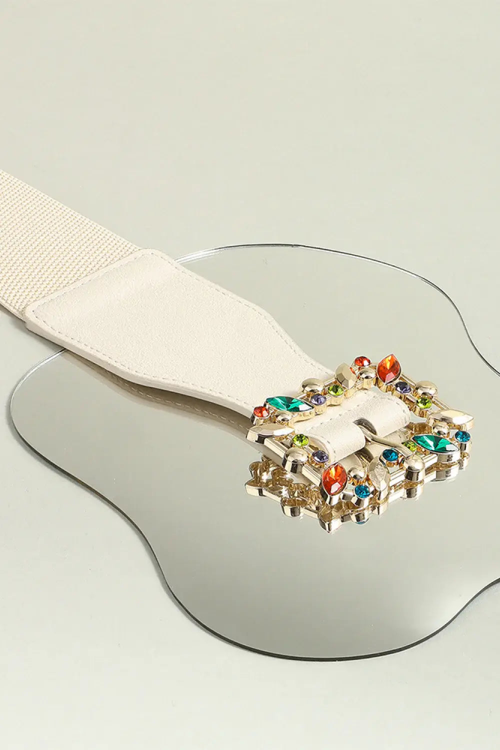 Multicolored Leaf Buckle Elastic Belt - Trendsi - Flyclothing LLC