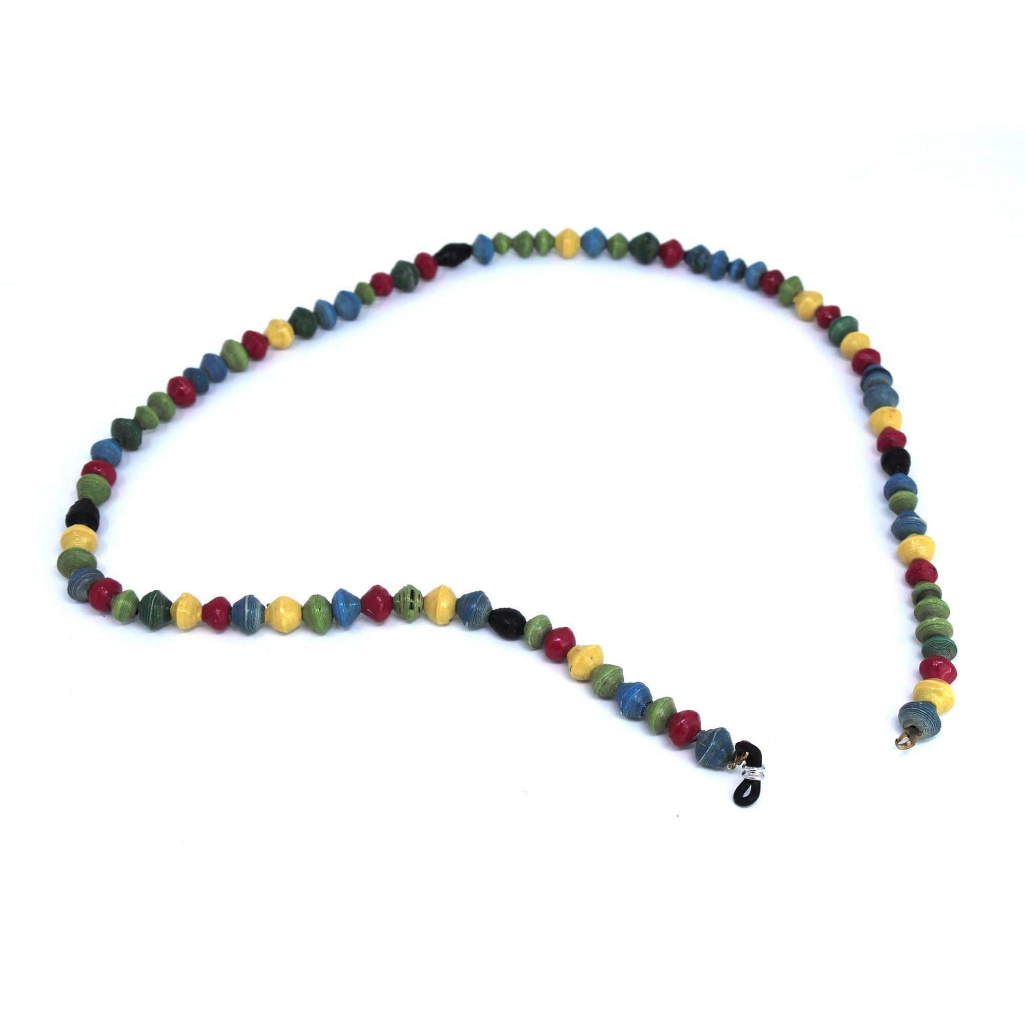 Face Mask/Eyeglass Paper Bead Chain, Colorful Round Beads - Creative Alternatives