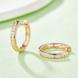 Moissanite 925 Sterling Silver Huggie Earrings - Trendsi