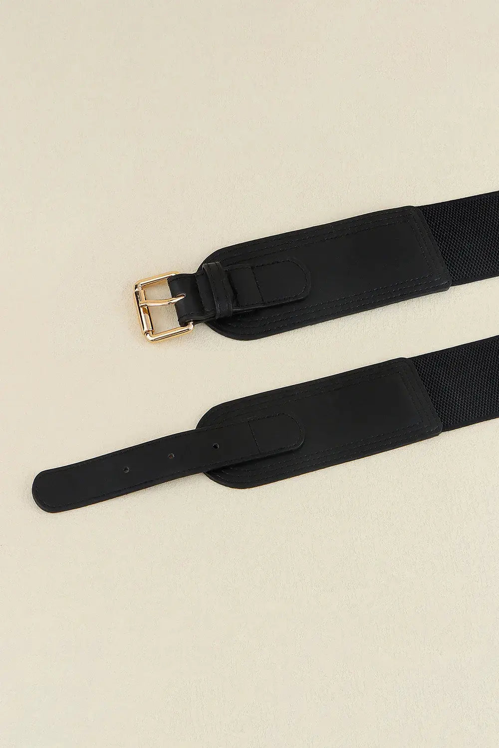 Elastic Wide PU Belt - Trendsi - Flyclothing LLC